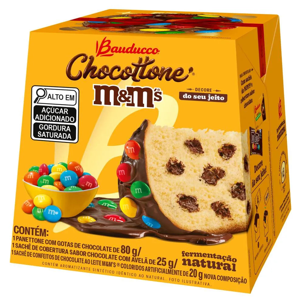 Mini Chocottone M&M's Bauducco 80g | 24 unidades
