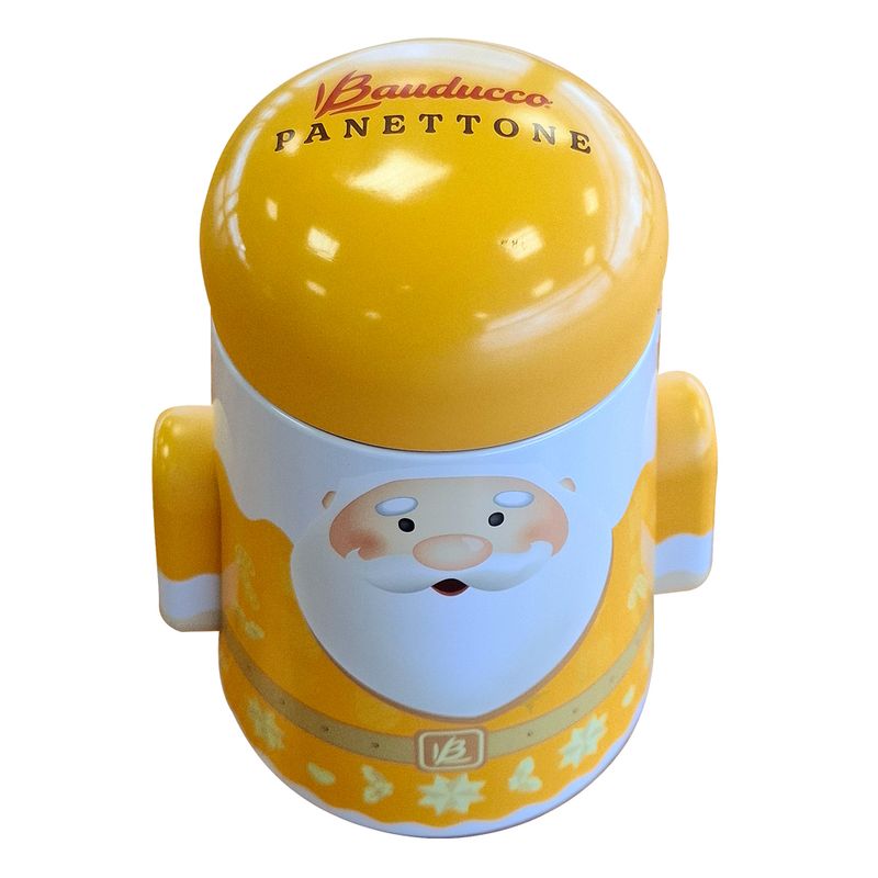 Papai Noel Lata com Mini Panettone 80g - Caixa com 6 und.