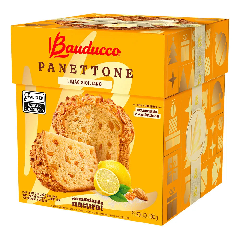 Panettone Uva e Limão Bauducco 500g | 6 unidades